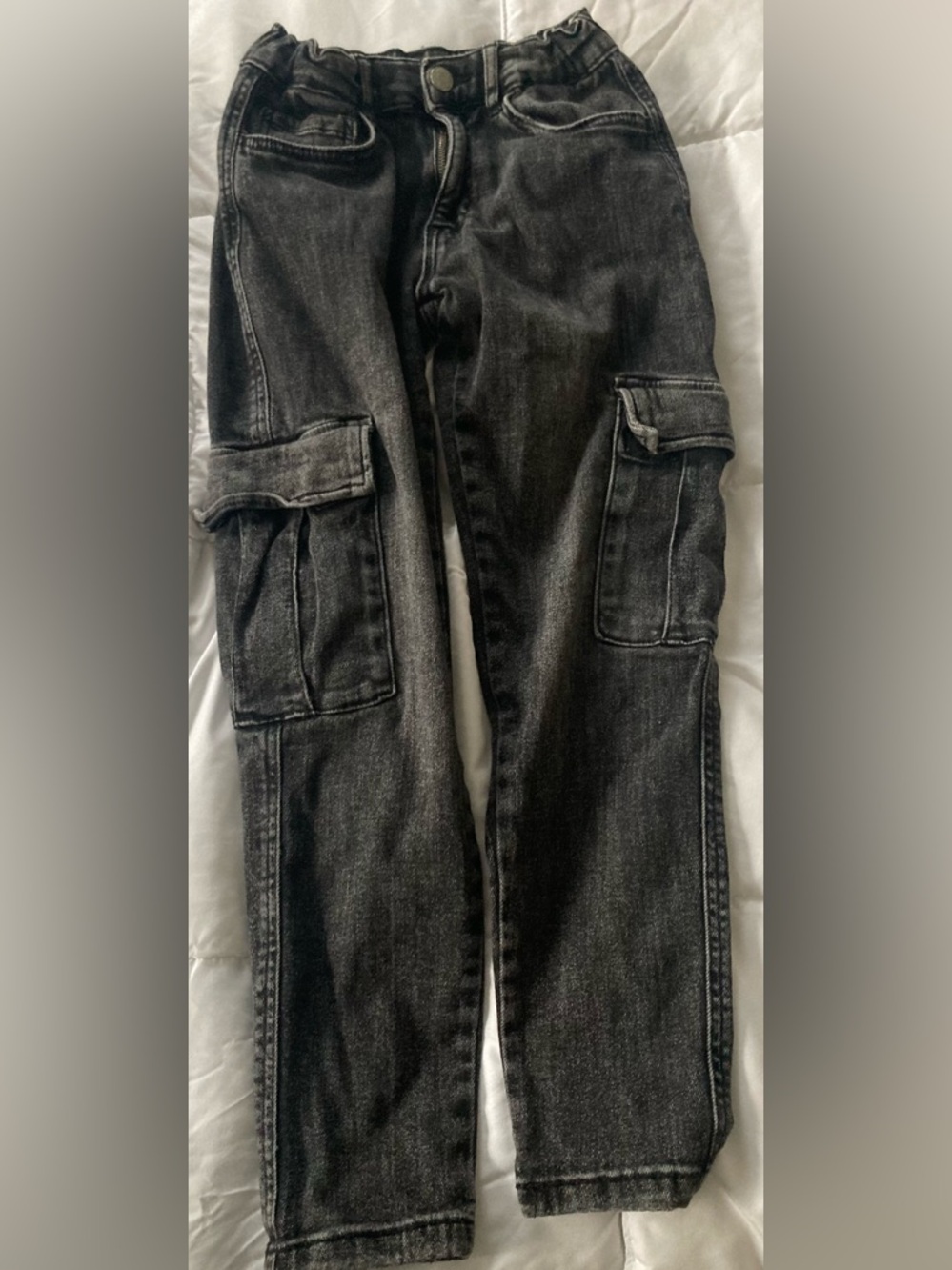 Zara Black Washed Cargo Pants